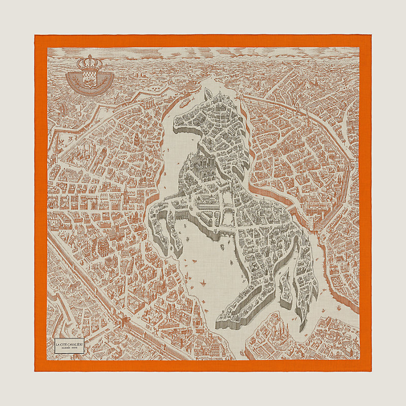 新品未使用　HERMES La Cite Cavaliere La Cite Cavaliere shawl 140 | Hermès Singapore